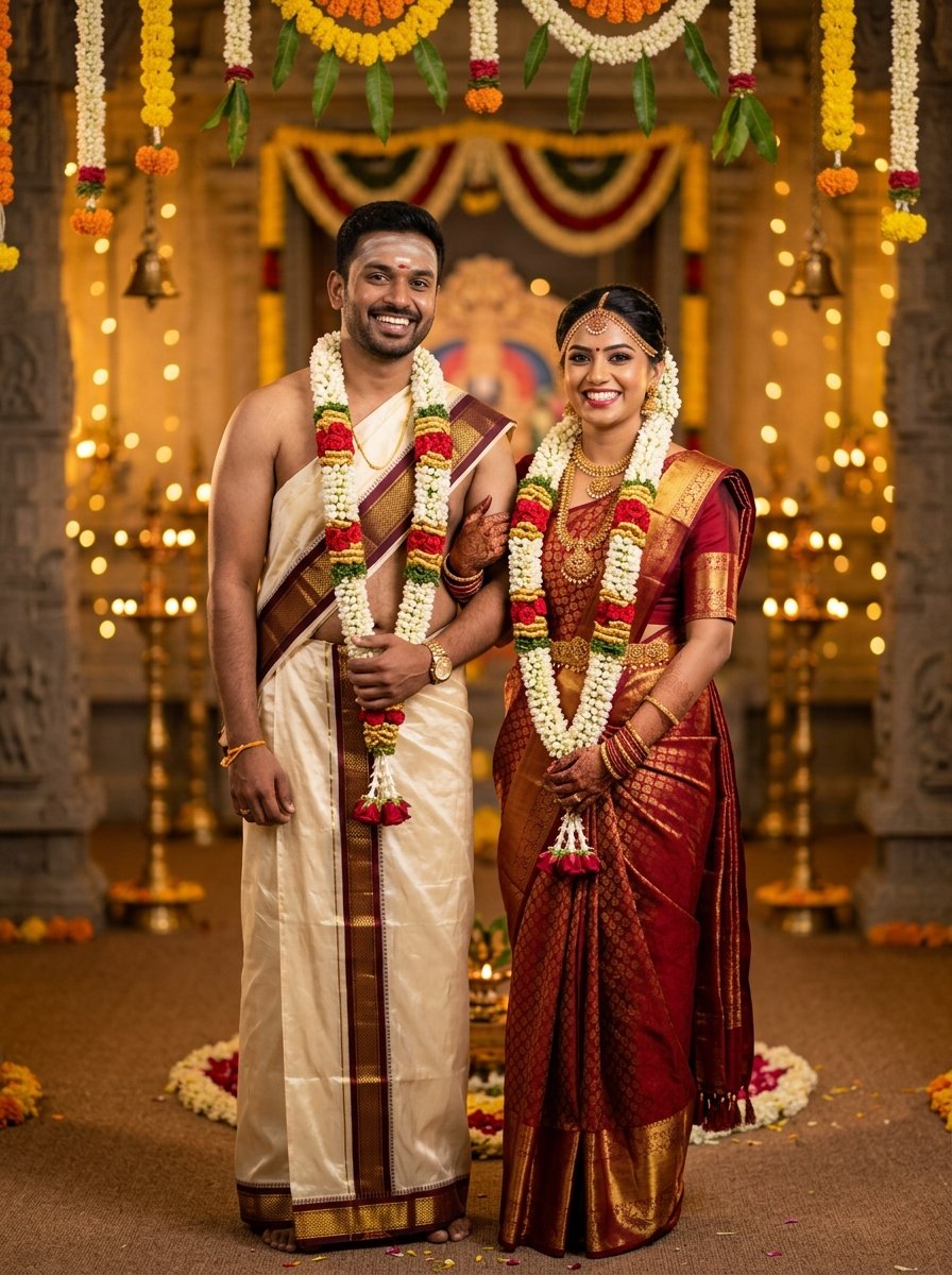 Happy Tamil Matrimony Couple